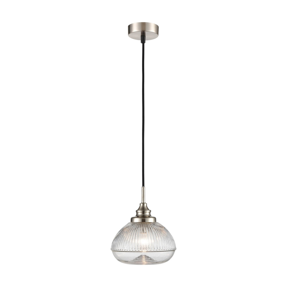 Acoste pendant light in satin nickel finish