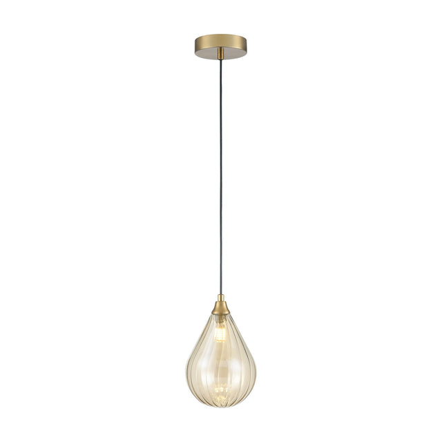 Perry pendant light in gold finish
