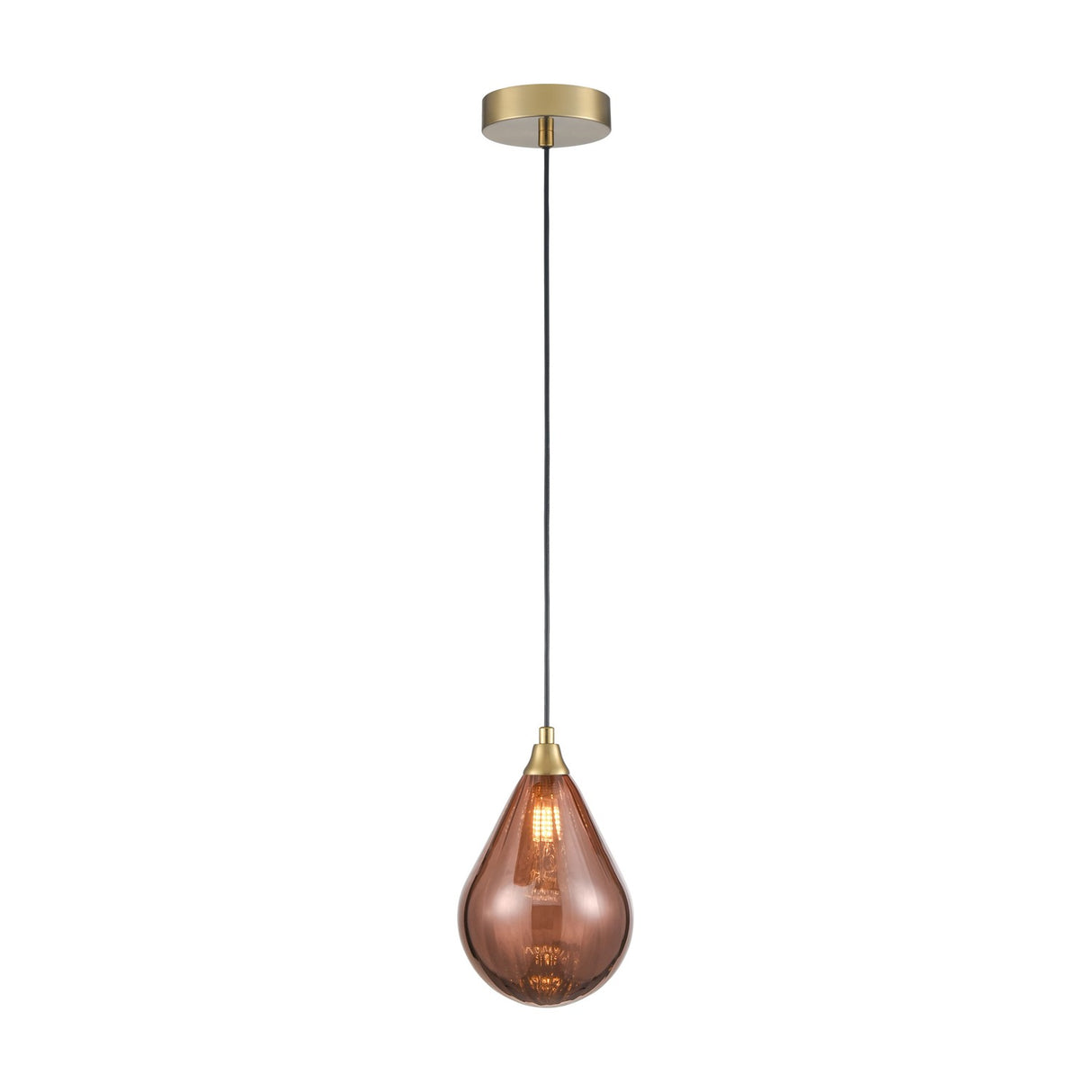 Perry pendant light in gold finish