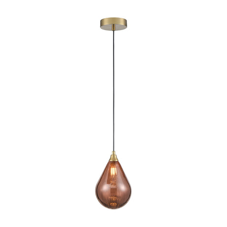 Perry pendant light in gold finish
