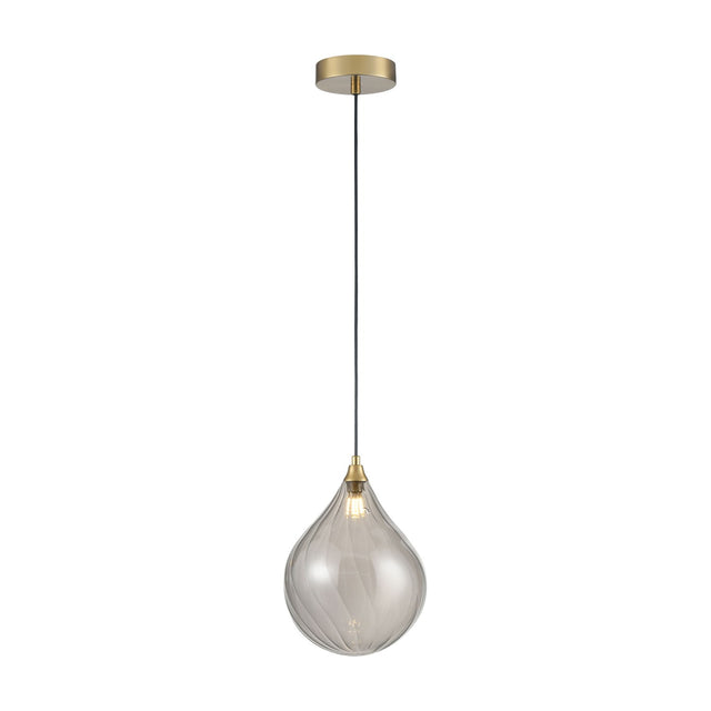 Perry pendant light in gold finish