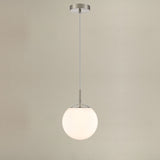 Galaxy pendant light in satin nickel finish, shown on a dark background