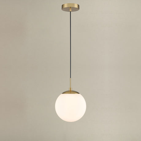 Galaxy pendant light in gold finish, shown on a dark background
