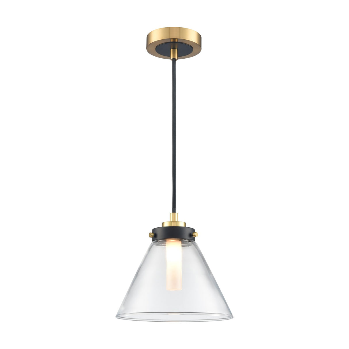 Conica pendant light in black and brass finish, alternative view