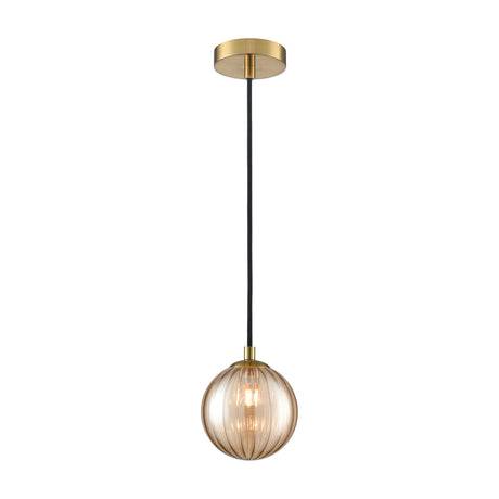 Globe pendant light in brass finish