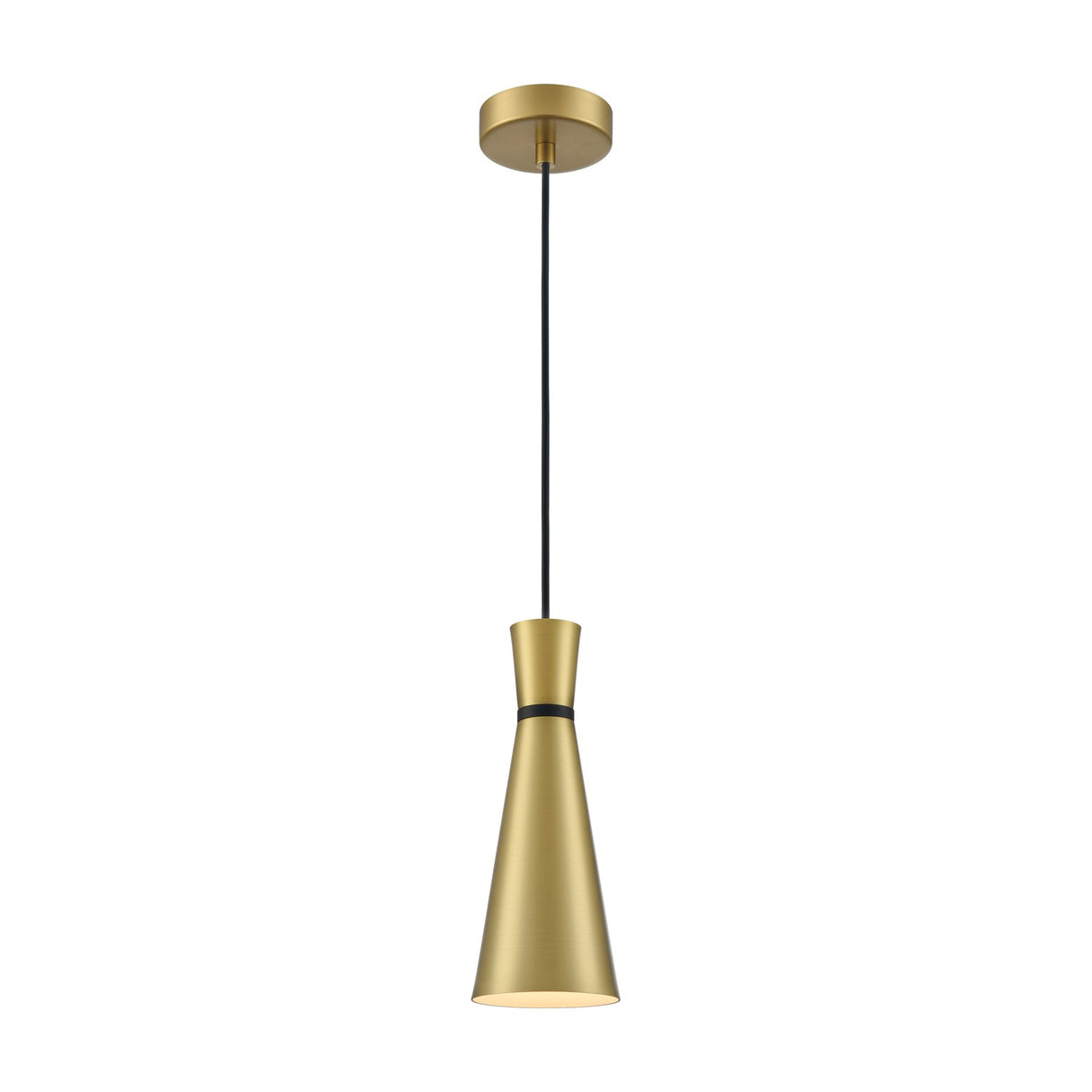 Happy pendant light in satin brass finish