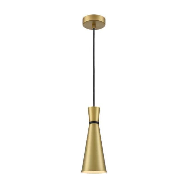Happy pendant light in satin brass finish