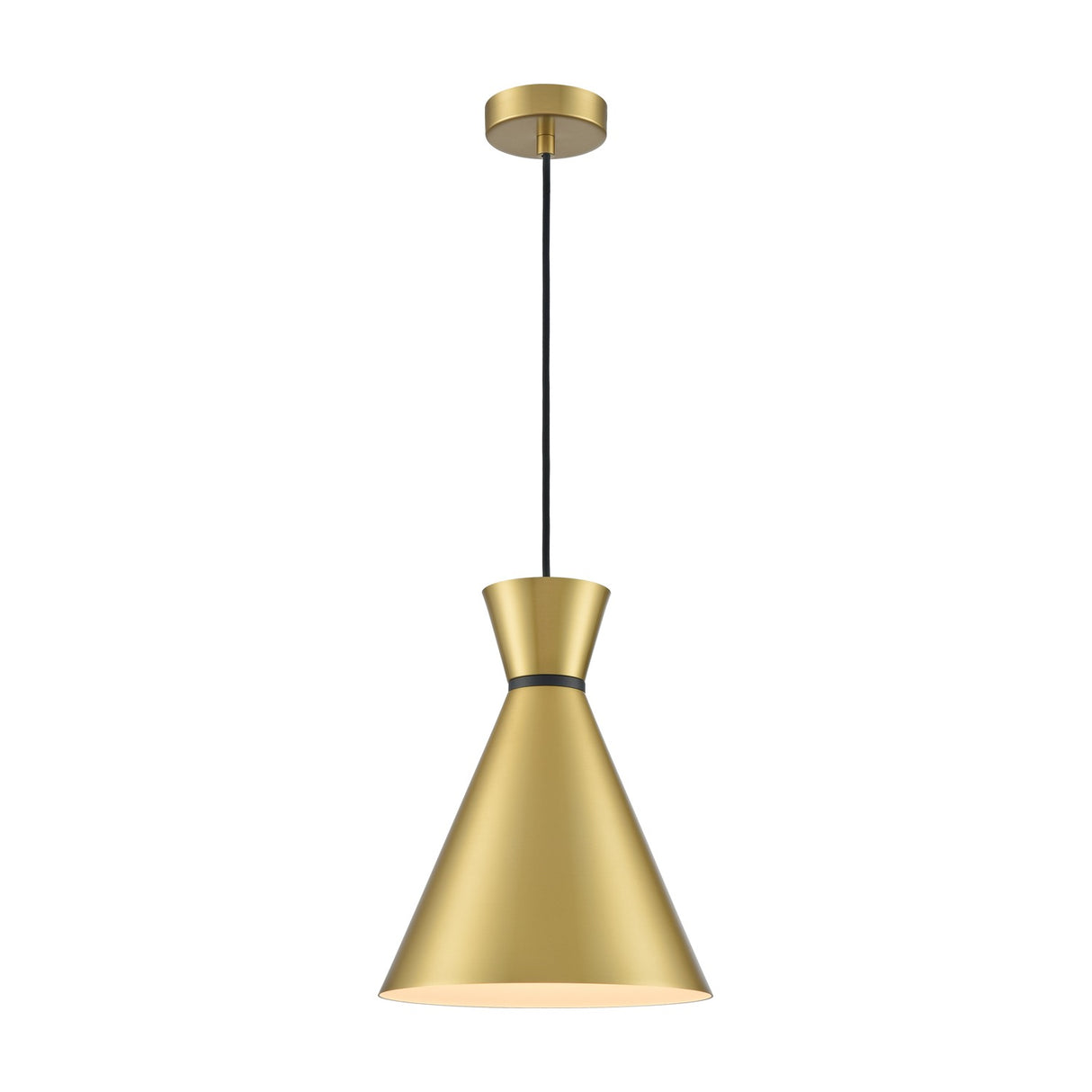 Happy pendant light in satin brass finish