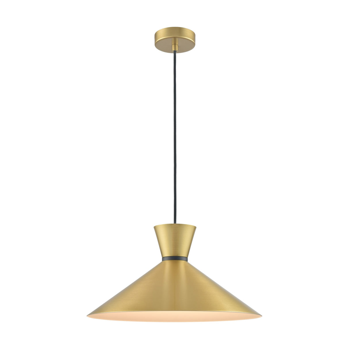 Happy pendant light in satin brass finish