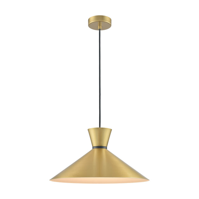 Happy pendant light in satin brass finish