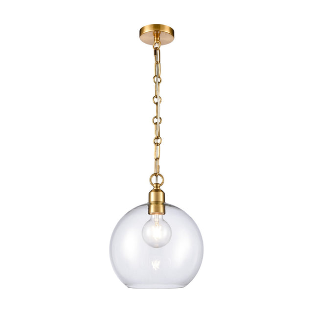 Chalice pendant light in brass finish
