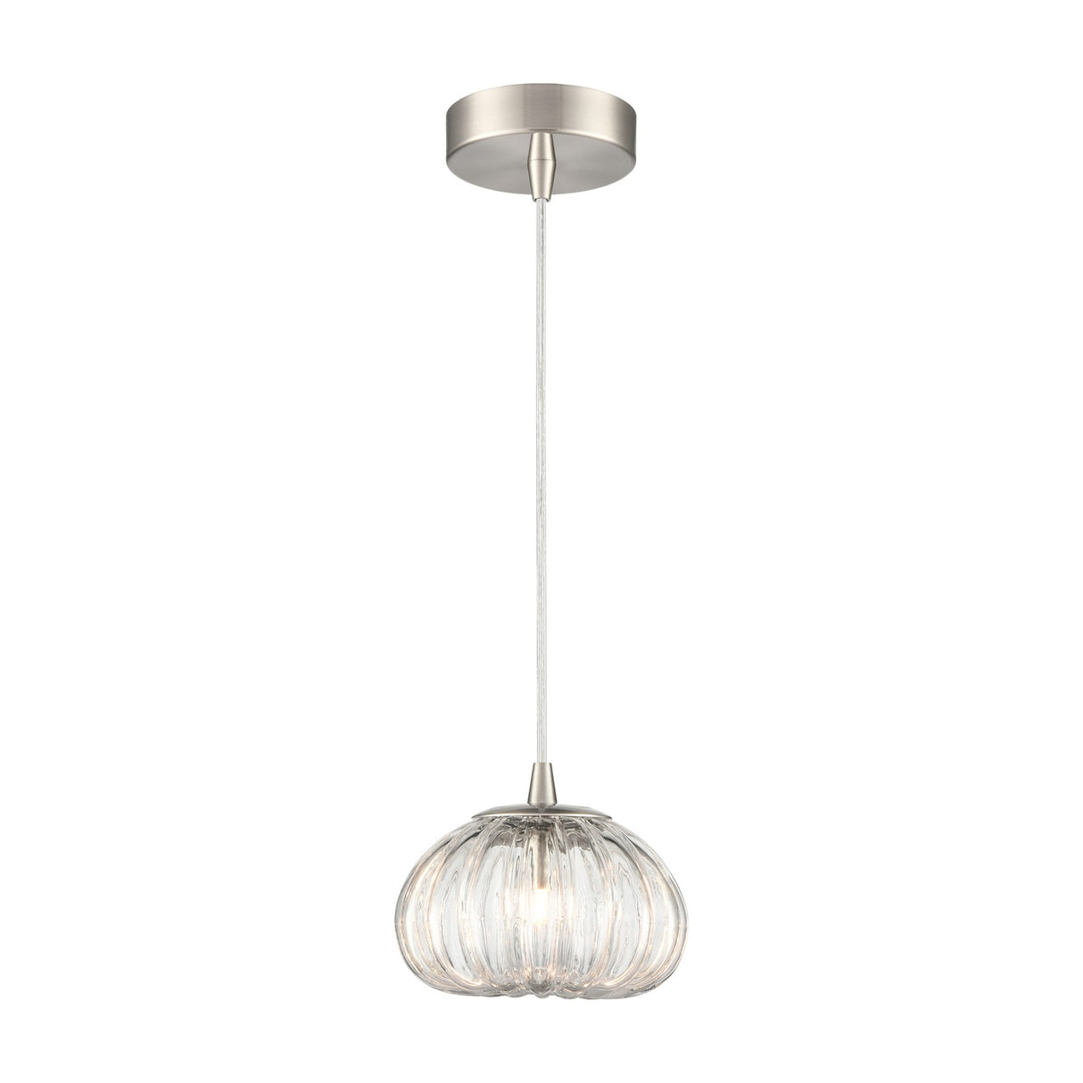 Harvest pendant light in satin nickel finish