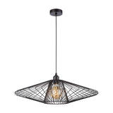 Thatch pendant light in black finish