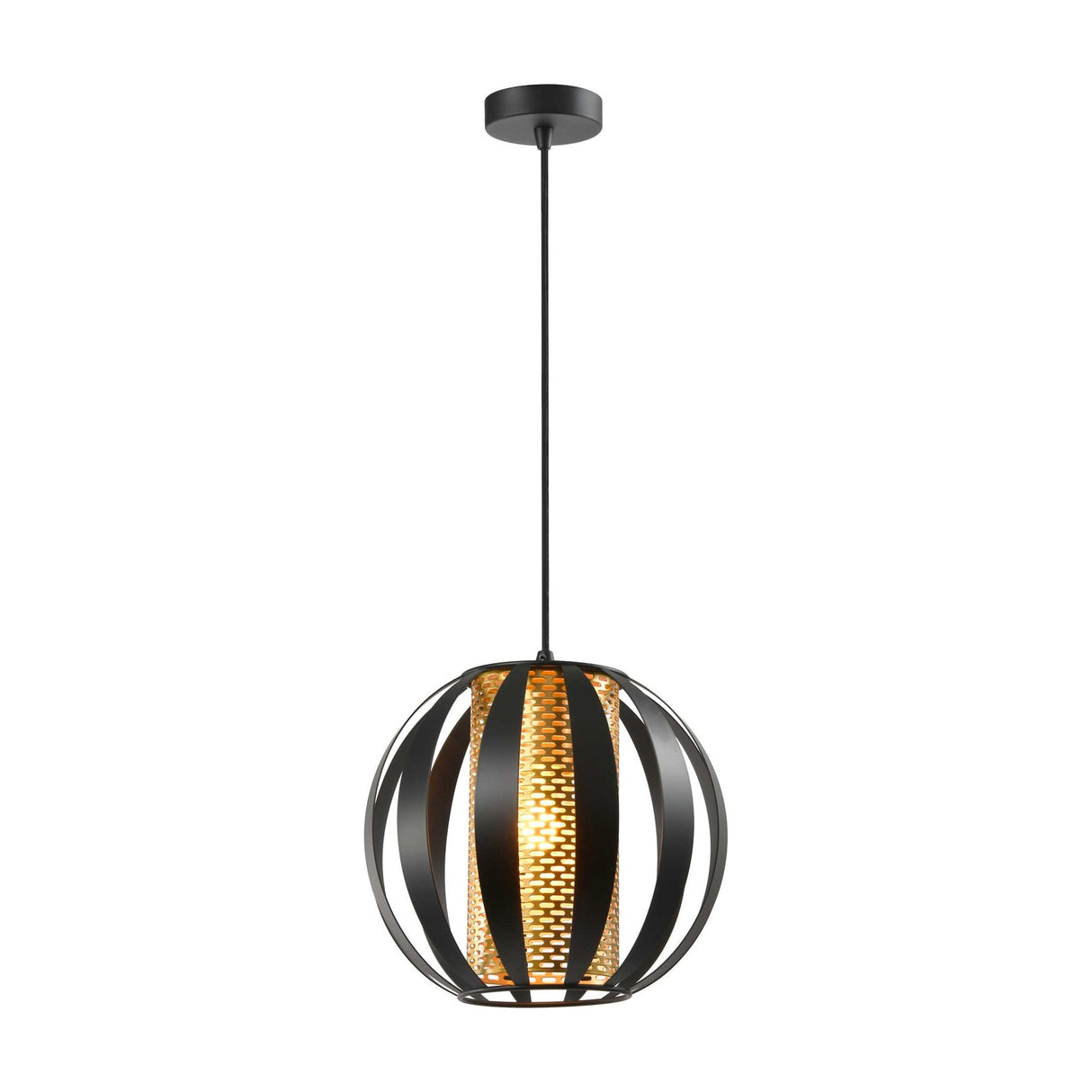 Flare ceiling light in black and gold finish, alternative view