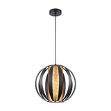 Flare ceiling light in black and gold finish