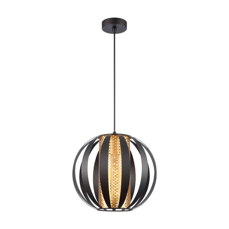Flare ceiling light in black and gold finish