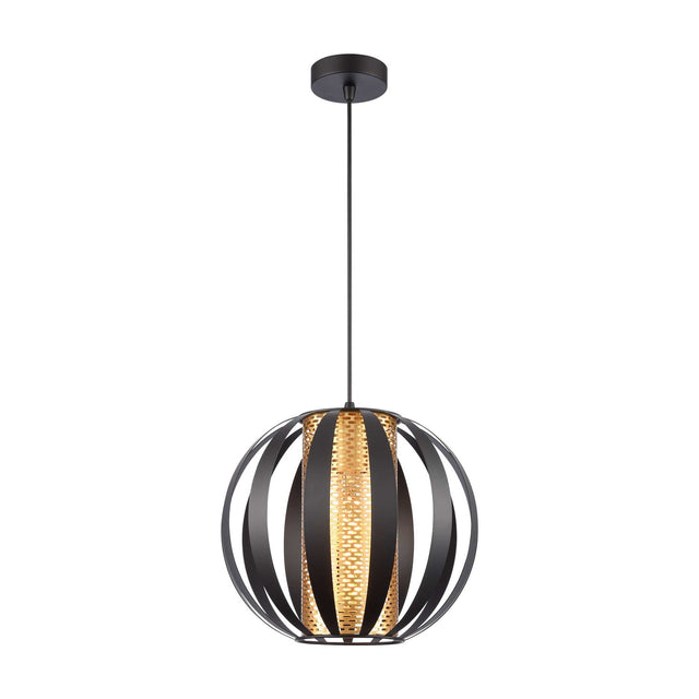 Flare ceiling light in black and gold finish
