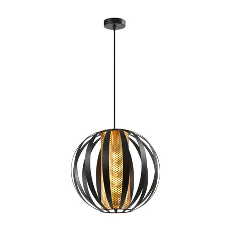 Flare ceiling light in black and gold finish