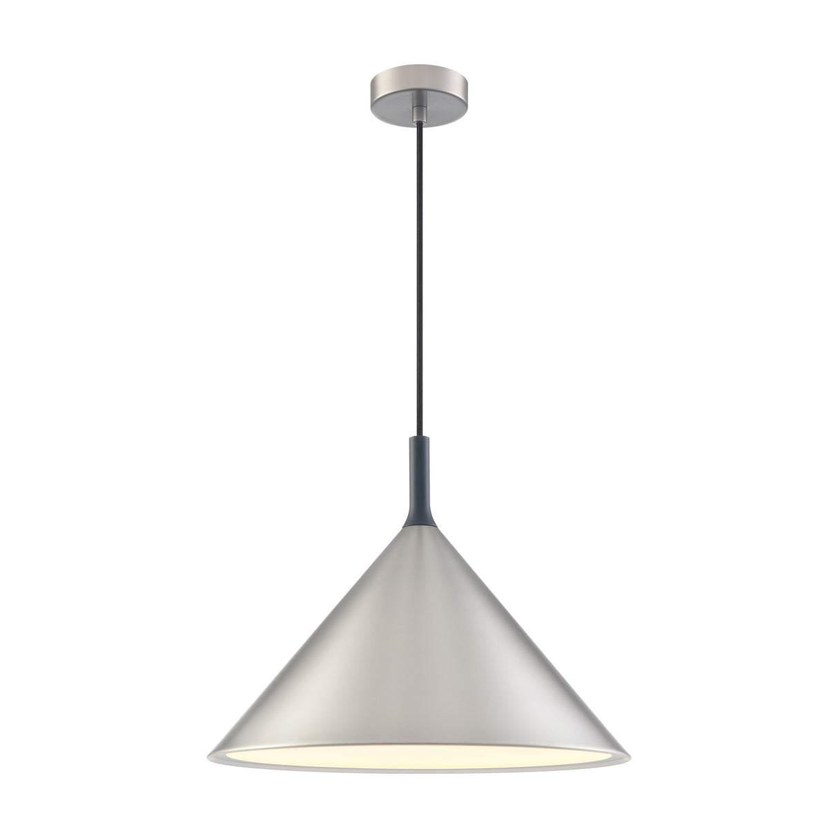 Joy pendant light in satin nickel finish