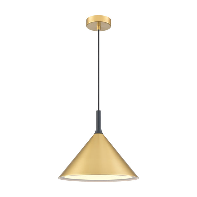 Joy pendant light in satin brass finish