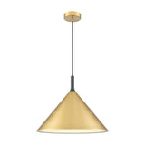Joy pendant light in satin brass finish