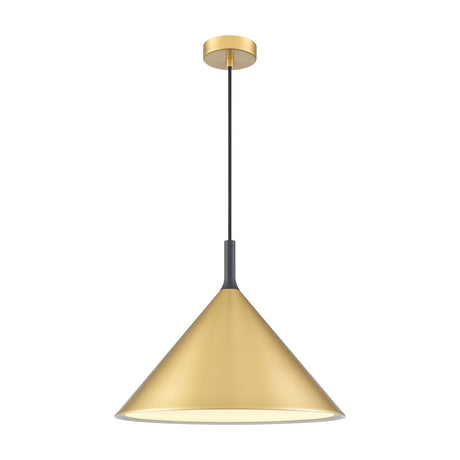 Joy pendant light in satin brass finish