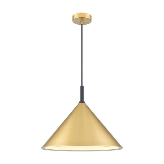 Joy pendant light in satin brass finish