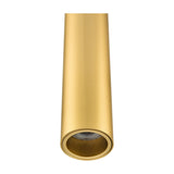 Chime pendant light in brass finish, unlit
