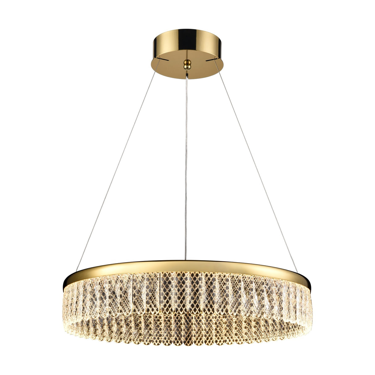 Victoria chandelier in gold finish, alternative view