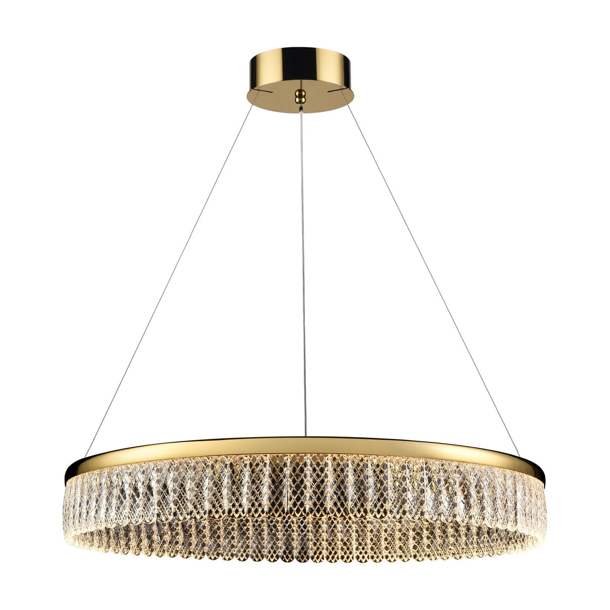 Victoria chandelier in gold finish, alternative view