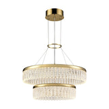 Victoria 2 light chandelier in gold finish