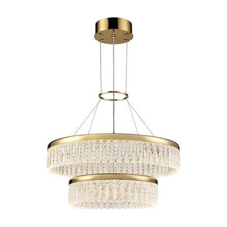 Victoria 2 light chandelier in gold finish