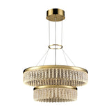 Victoria 2 light chandelier in gold finish, alternative view