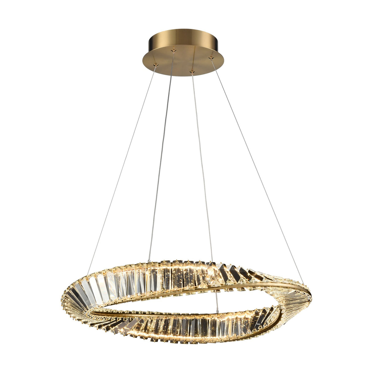Cleopatra chandelier in brass finish, alternative view
