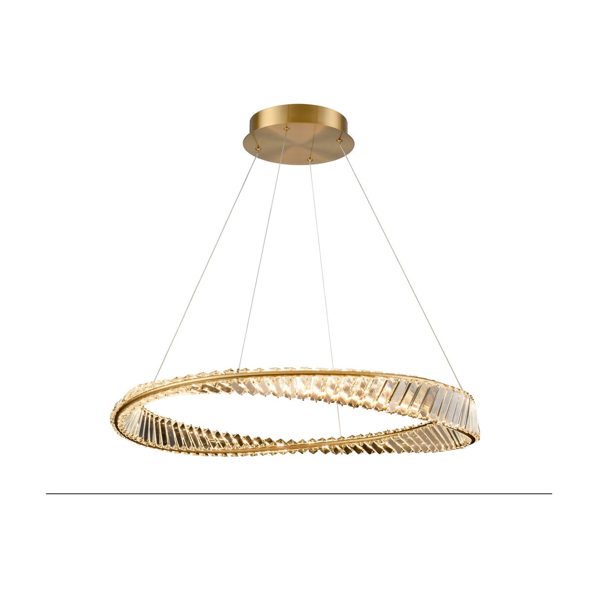 Cleopatra chandelier in brass finish, alternative view