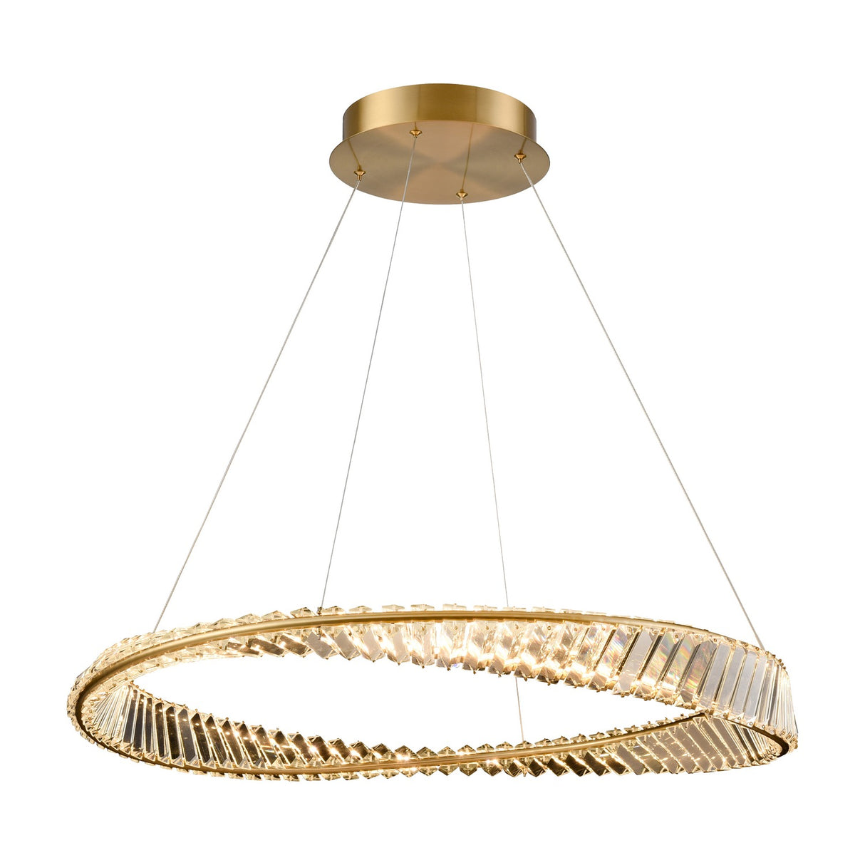 Cleopatra chandelier in brass finish, alternative view