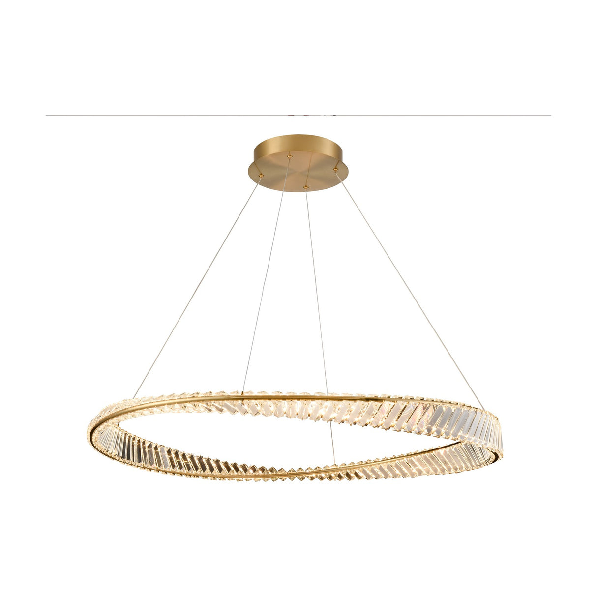 Cleopatra chandelier in brass finish, alternative view