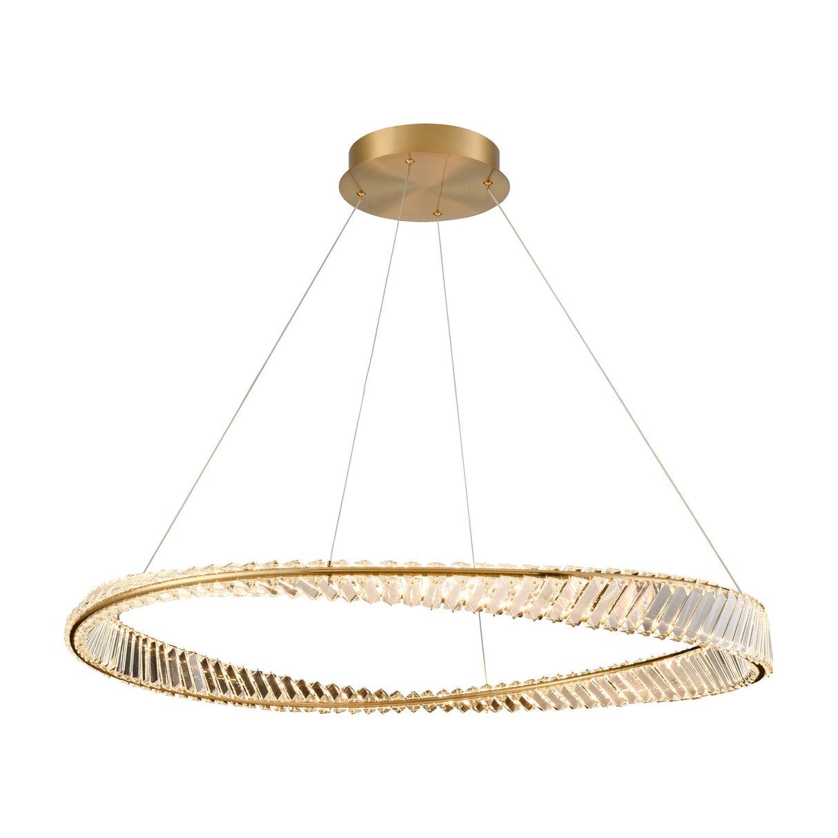 Cleopatra chandelier in brass finish, alternative view
