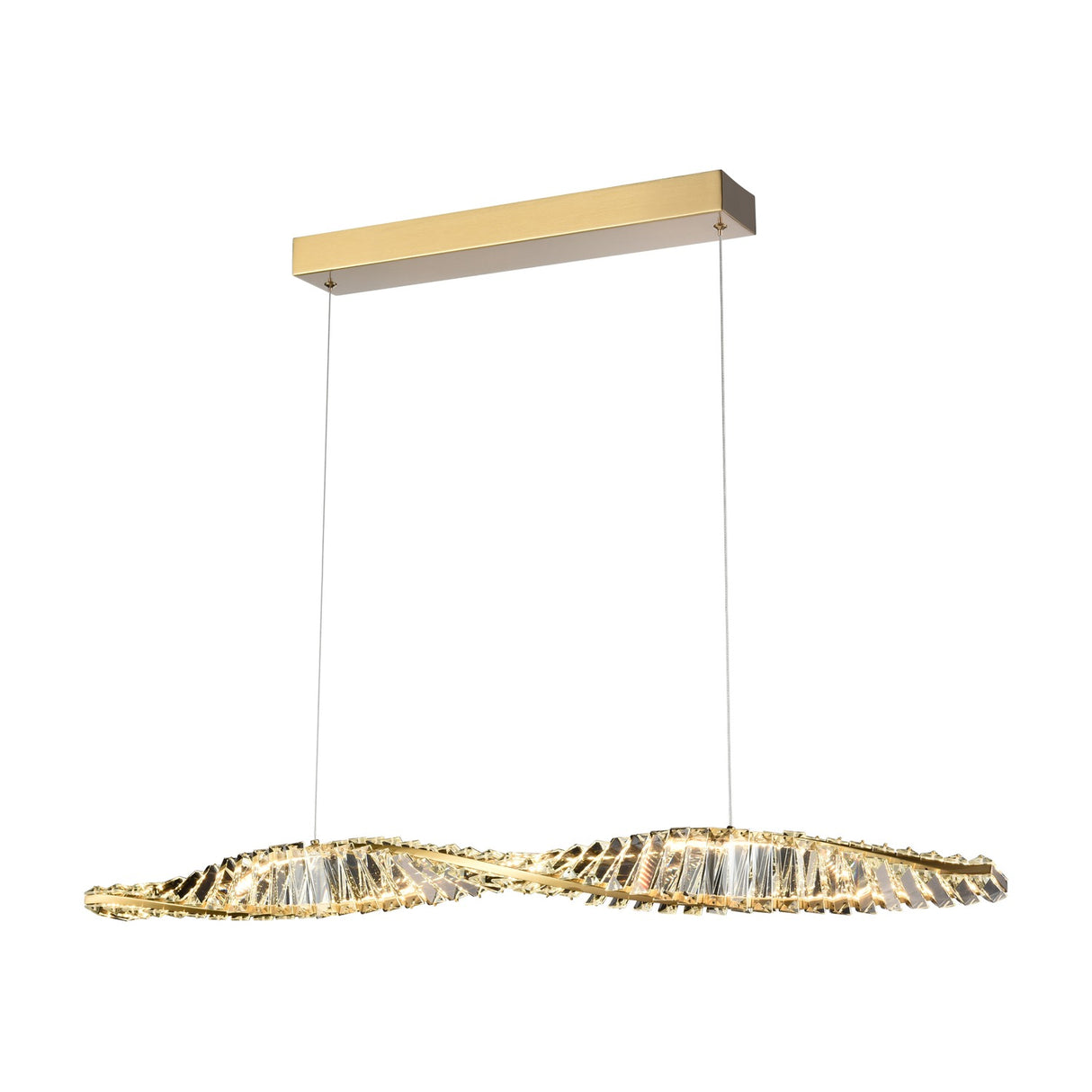 Cleopatra chandelier in brass finish, alternative view
