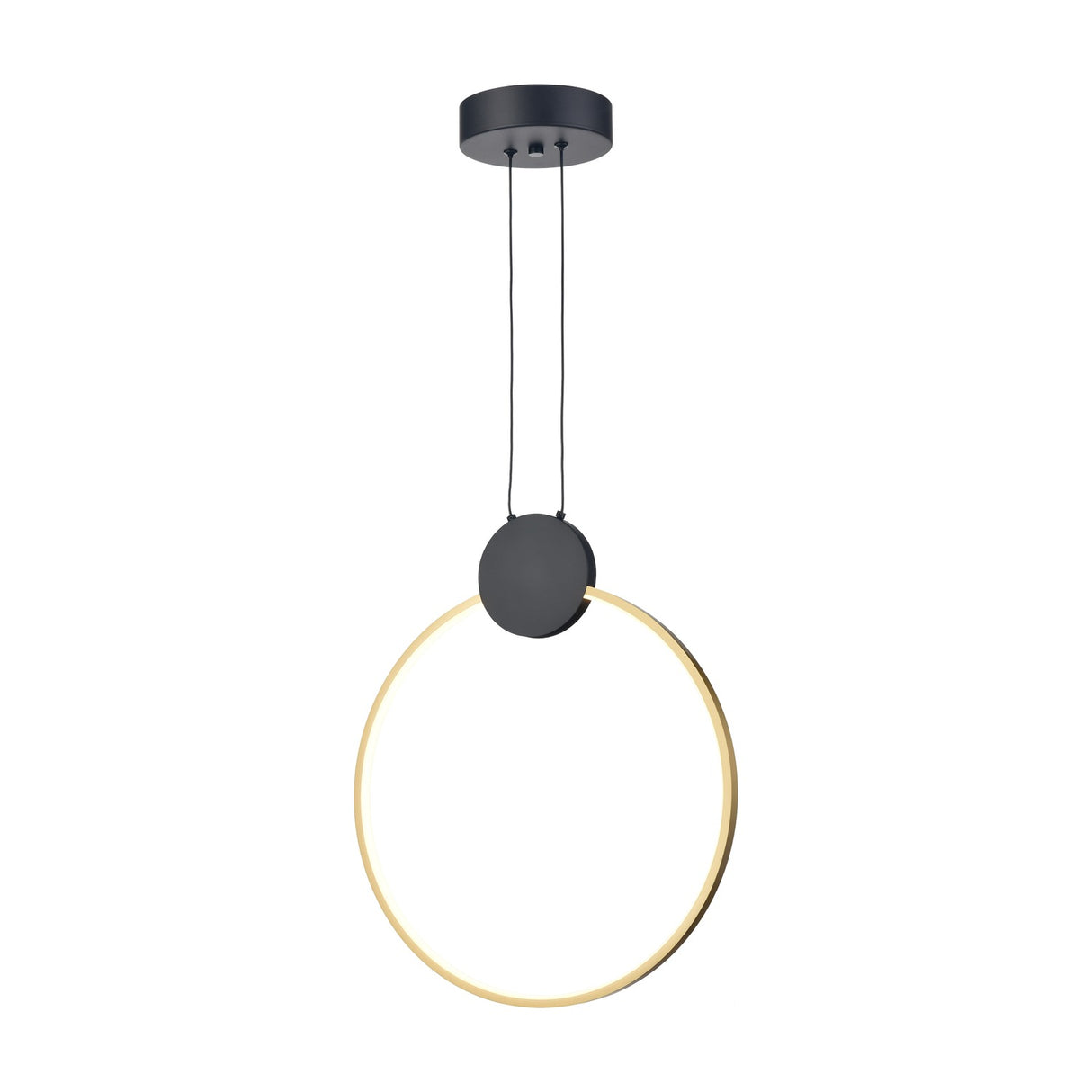 Eclipse pendant light in black and gold finish
