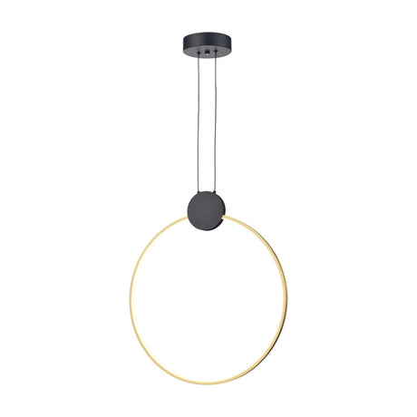 Eclipse pendant light in black and gold finish