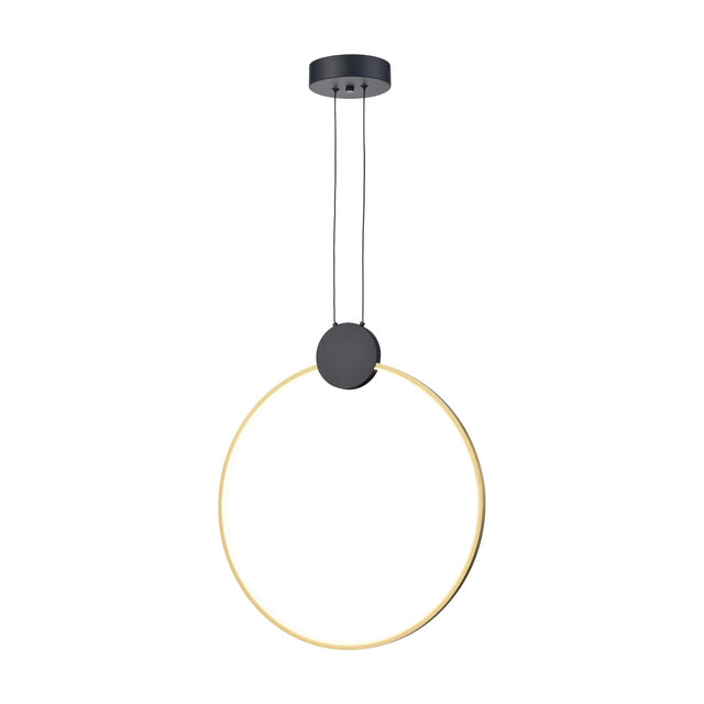 Eclipse pendant light in black and gold finish