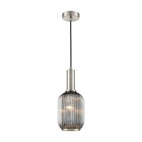 Mezcla pendant light in satin nickel finish, alternative view