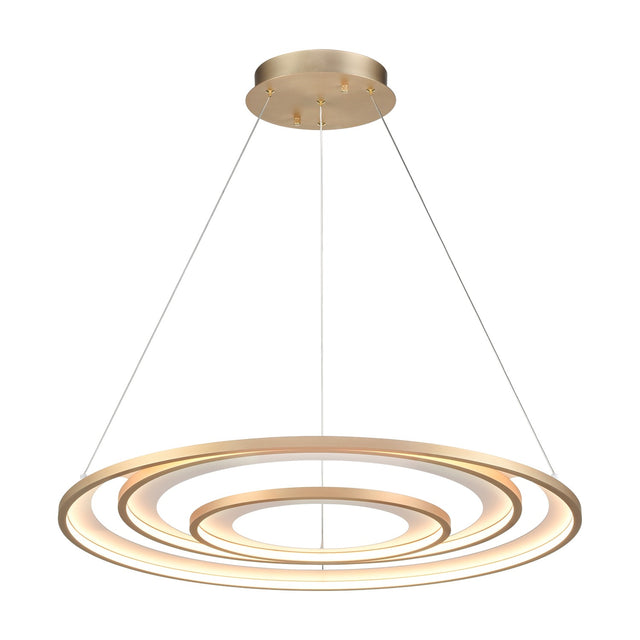 Halo pendant light in gold finish