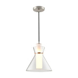 Bliss pendant light in satin nickel finish, alternative view