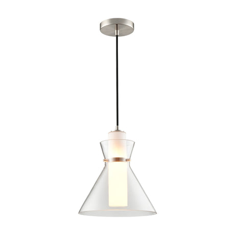 Bliss pendant light in satin nickel finish, alternative view