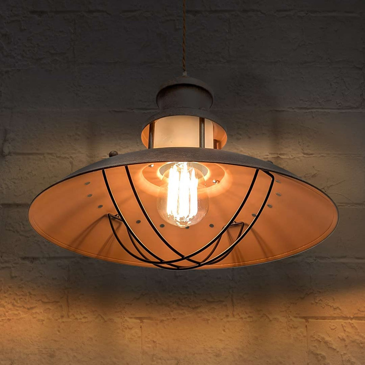 Newton pendant light, shown in a room setting