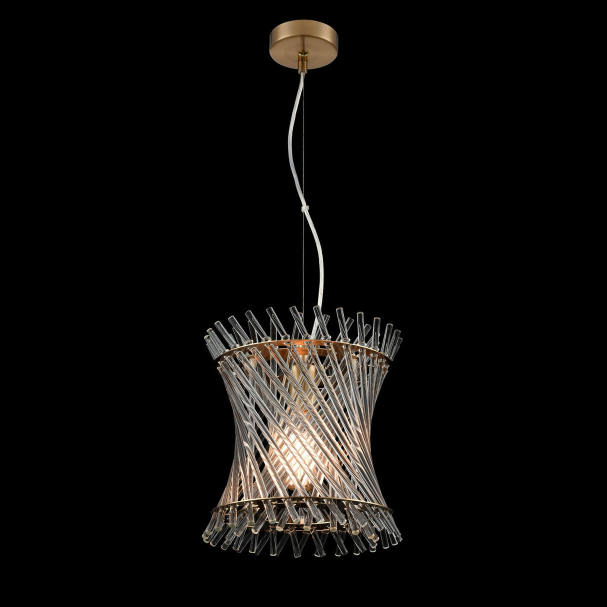 Ethereal chandelier, shown on a dark background