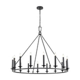 Tudor 16 light chandelier in black finish