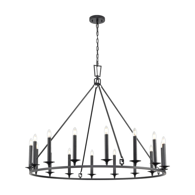Tudor 16 light chandelier in black finish